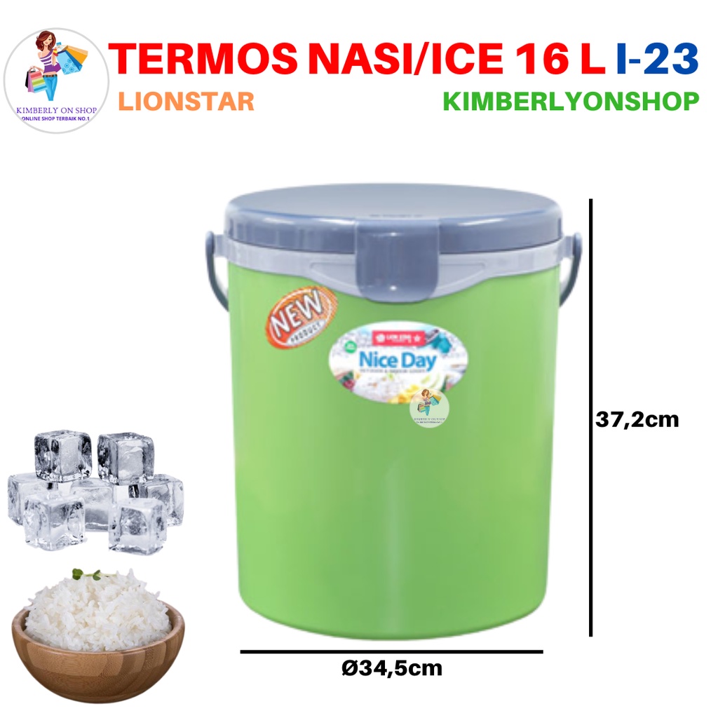 Rice Ice Bucket Hanami Termos Nasi Es 16 Liter I 23 Lion Star