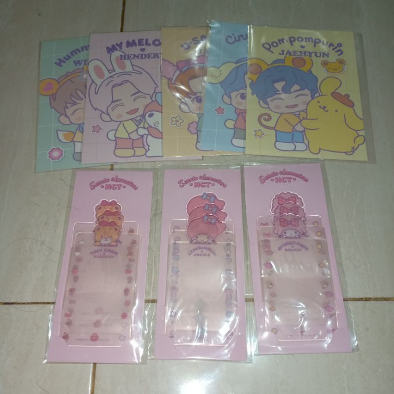 SANRIO SLEEVE POSTCARD ACRYLIC STICKER NCT