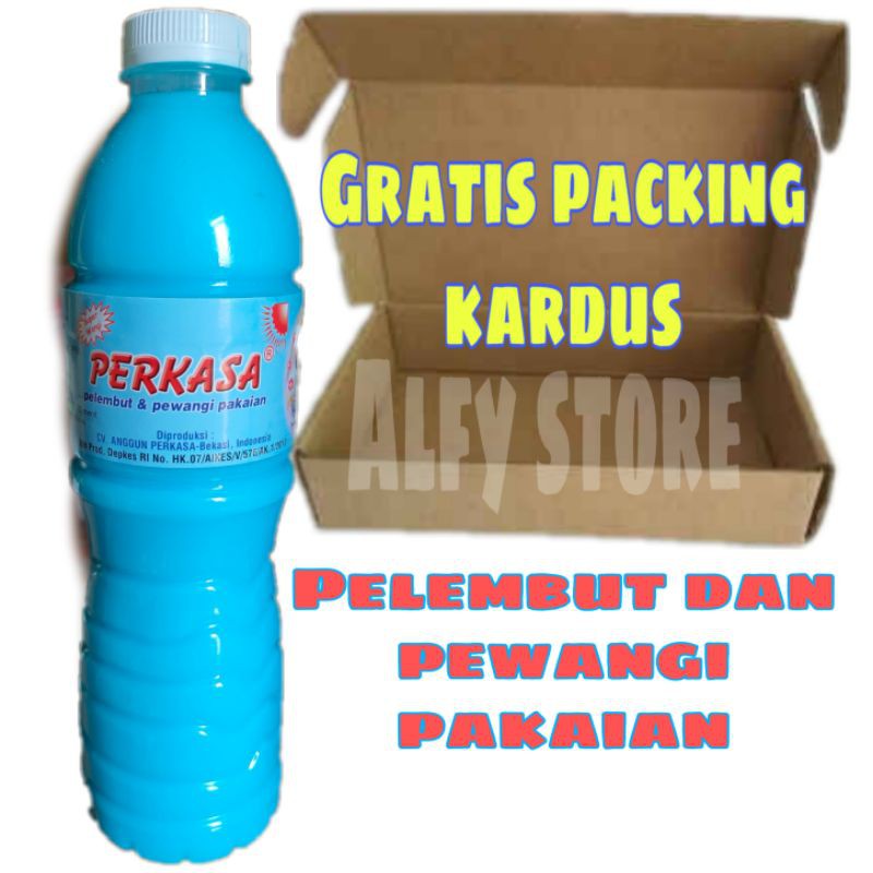 pewangi botol 600ml perkasa softener pelembut