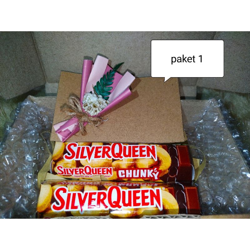 HAMPERS COKLAT SILVERQUEEN KADO ULANG TAHUN / UNNIVERSARY /VALENTINE