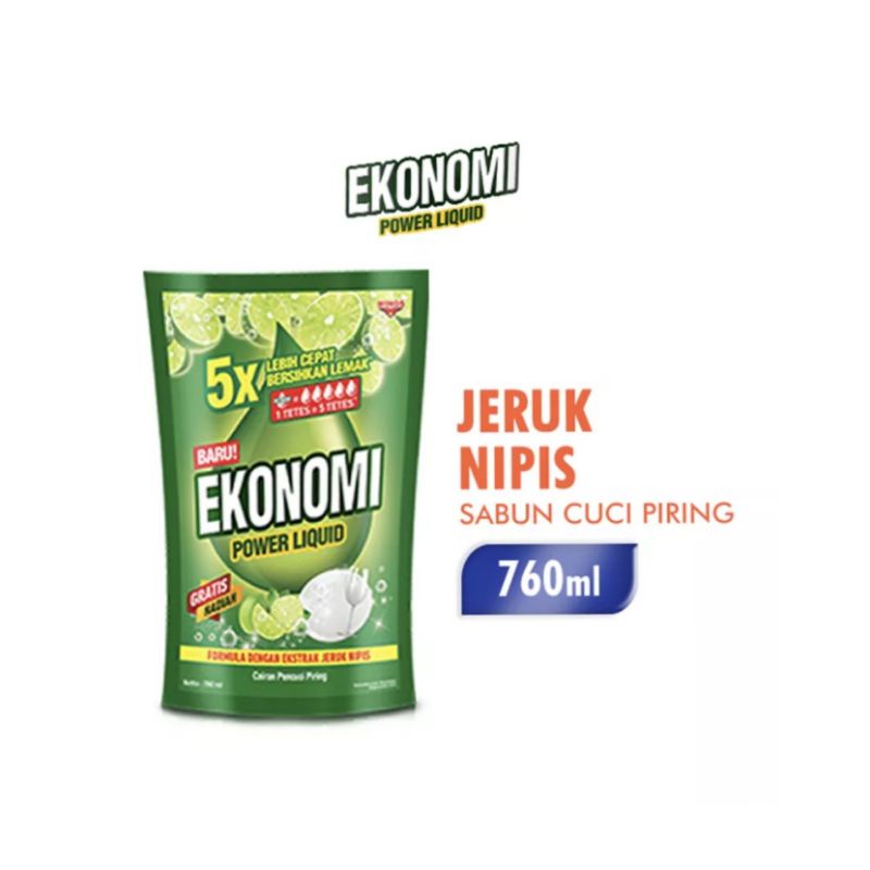 EKONOMI Power Liquid Sabun Cuci Piring 650ml