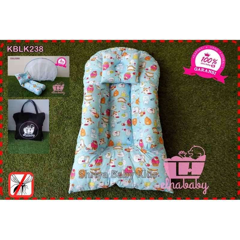 Elhababy Kasur Bayi Set Bantal Guling | Perlengkapan Tempat Tidur Baby Kblk238 Bonus Tas