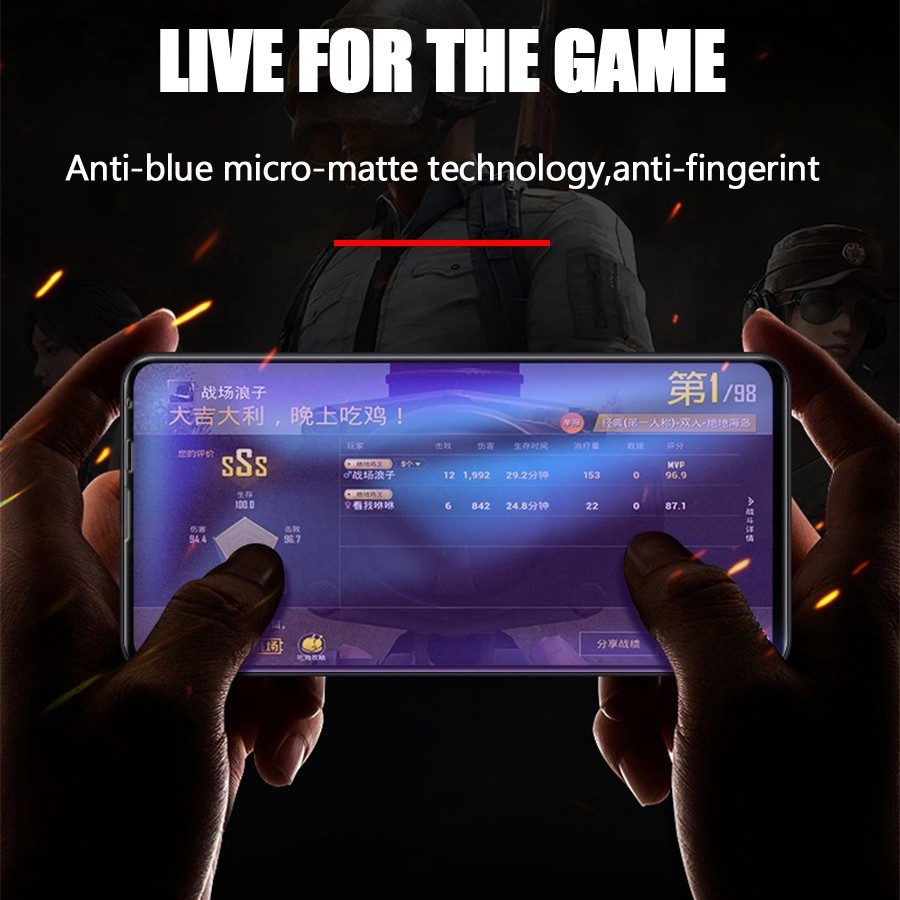 Tempered glass Anti Glare Matte BLUE POCO F2 PRO X3 NFC anti gores screen