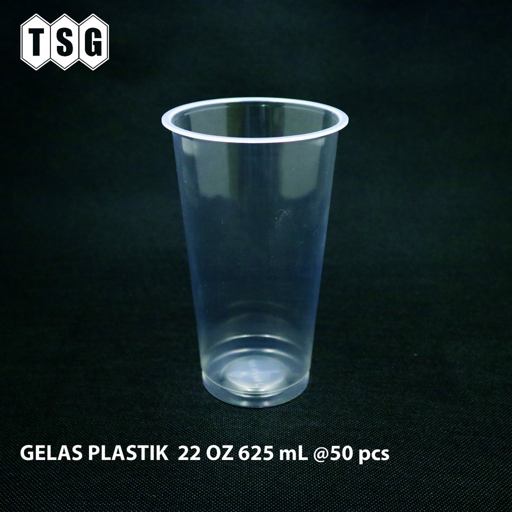  Gelas Cup Plastik  PREMIUM 22 Oz 625 mL 50 PCS Shopee 