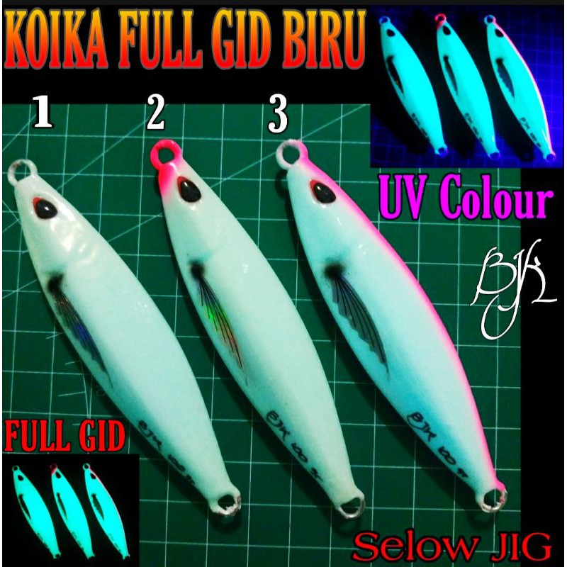 Jual Metal Jig Koika 100g Full Gid Biru Tosca Bjk Shopee Indonesia