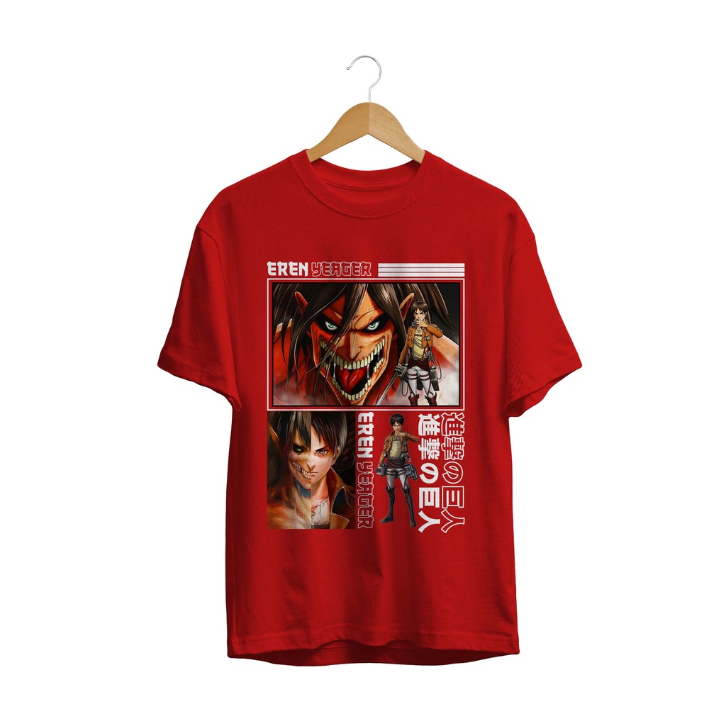 BAJU TERBARU ANIME LOGO AOT DEMONS TITAN EREN YEAGER ATTACK ON TITAN SNK PREMIUM DISTRO