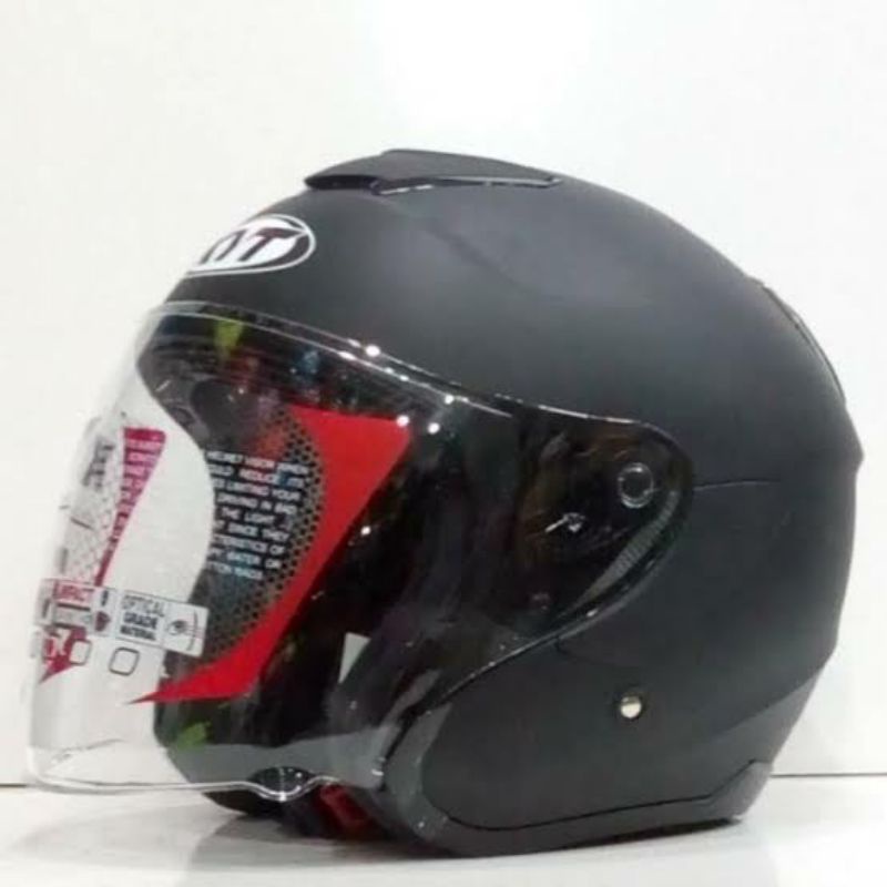 HELM KYT KYOTO HITAM DOP ORIGINAL / HELM KYT KYOTO SOLID BLACK DOP ORIGINAL
