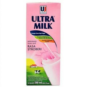 

Ultra Milk Susu UHT Rasa Stroberi 200ml