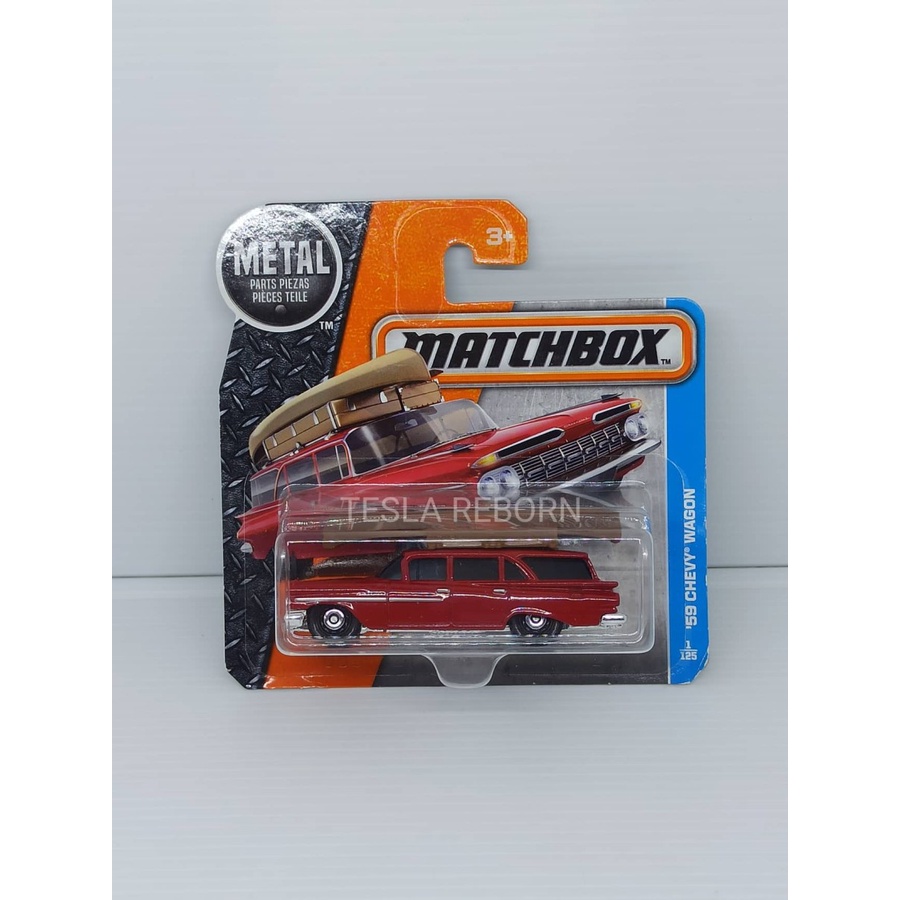 Matchbox Short Card SC - 59 Chevy Wagon Merah