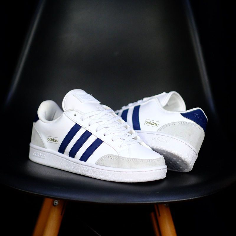 Adidas Grand Court SE White Navy Original OEM Sneakers Pria