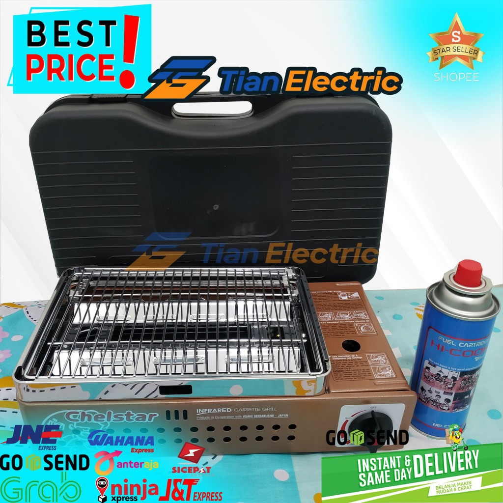 CHELSTAR CR-G18 Portable Grill / Pemanggang Serbaguna + 1 Gas Buttane