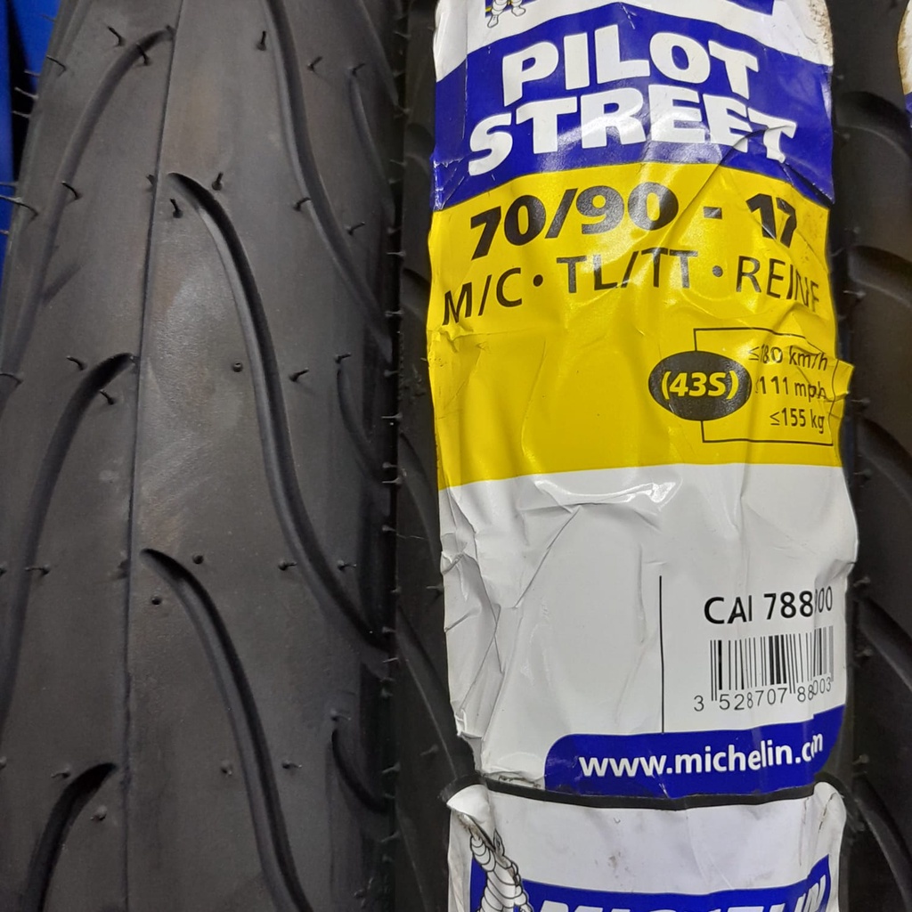 Ban motor bebek Michelin Pilot Street 70 90 17 Tubeless