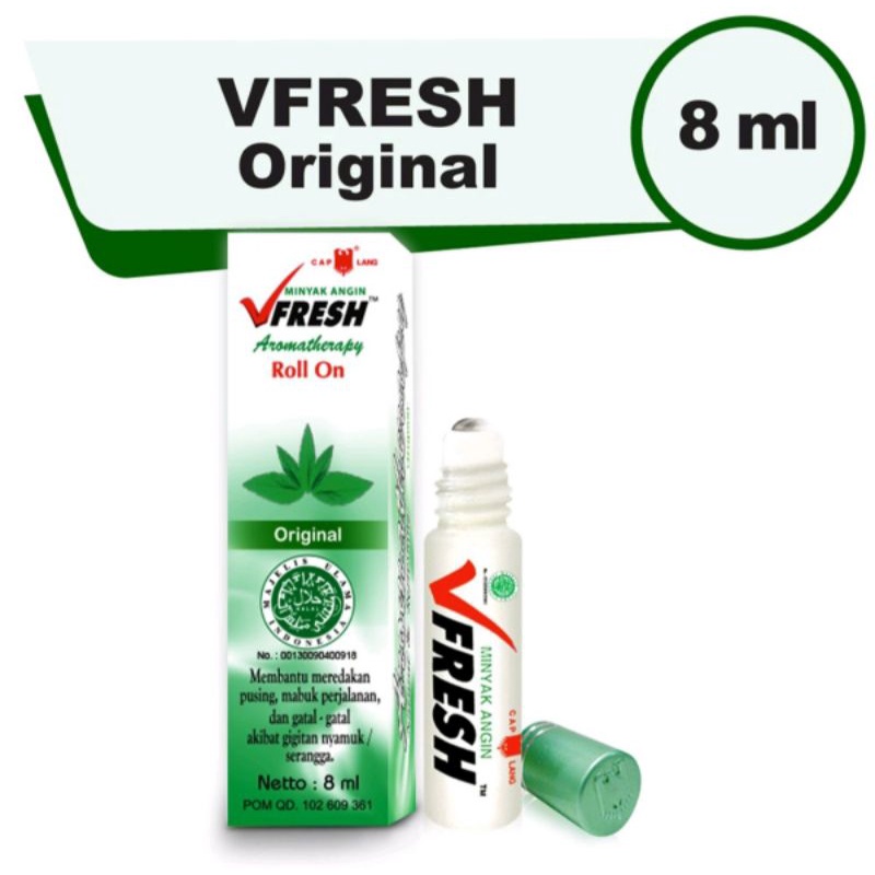 V Fresh Aromatherapy Roll on 8ml Garansi 100% Ori