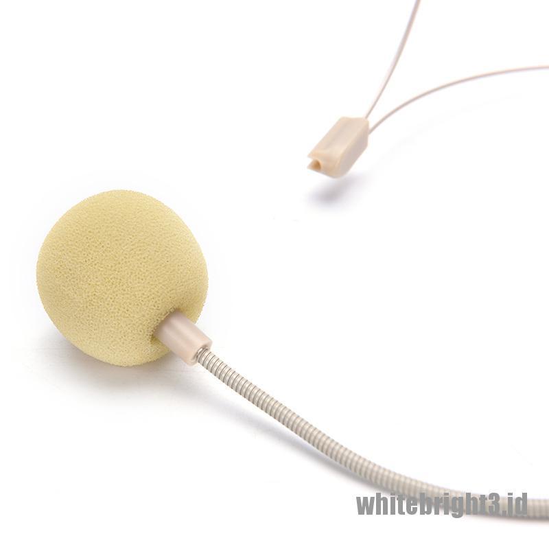 &lt; White3 &gt; Headset Earphone Kait Telinga Ganda Untuk Shure Wireless 4pin Mini