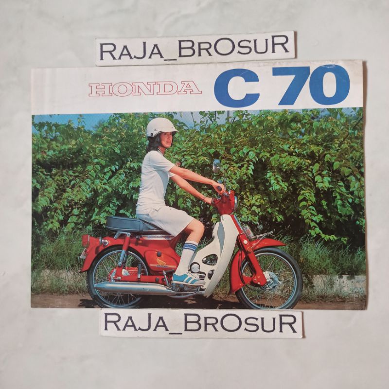 Poster brosur leaflet jadul lawas Honda C 70 C70 Cub 70 Cub70