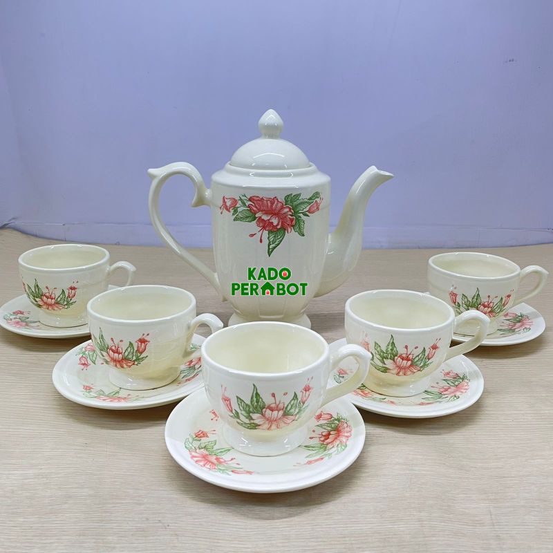 teko set napoleon 11pcs - teko set keramik - hampers teko keramik set