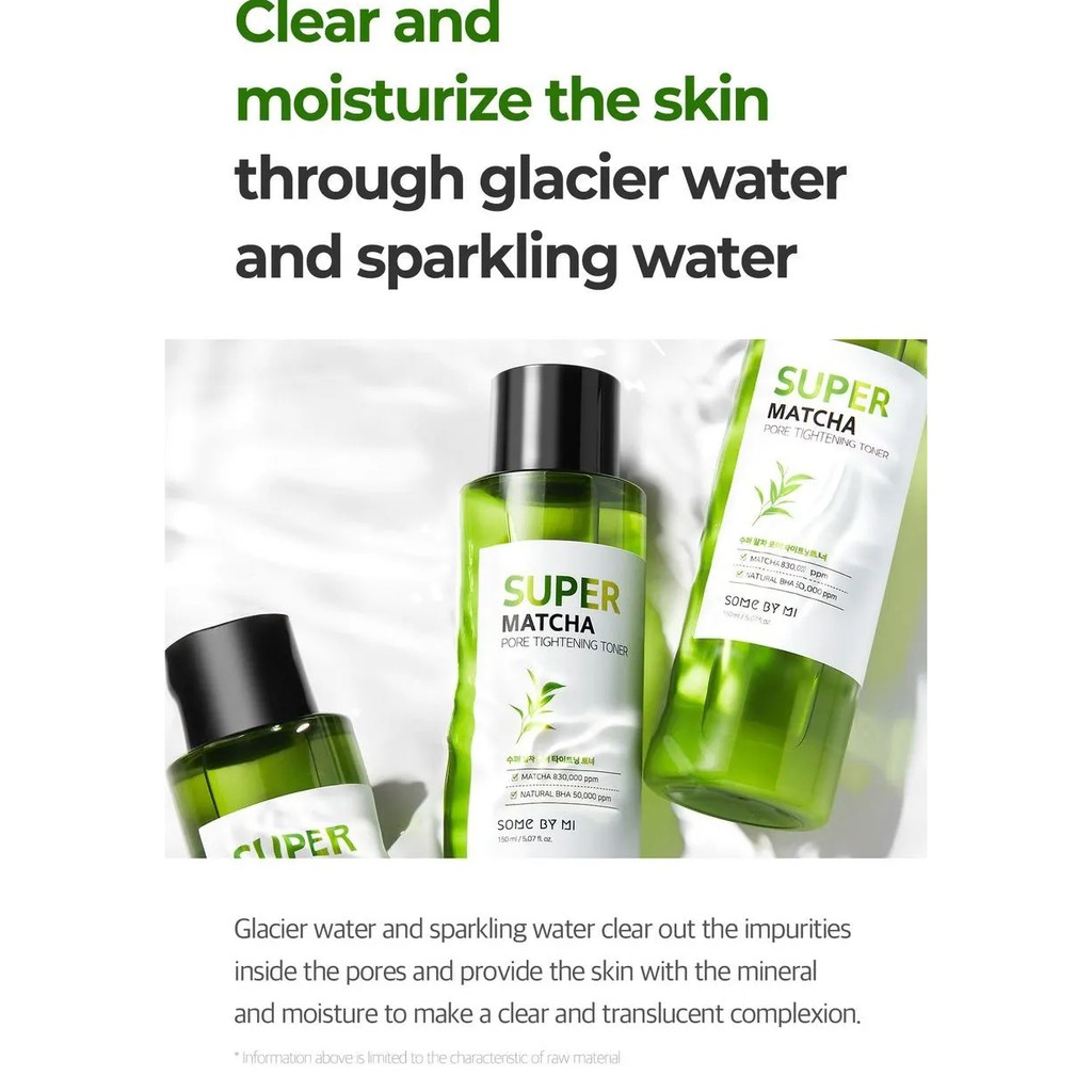 (BPOM) SOME BY MI Super MATCHA Pore Tightening Toner 150ml