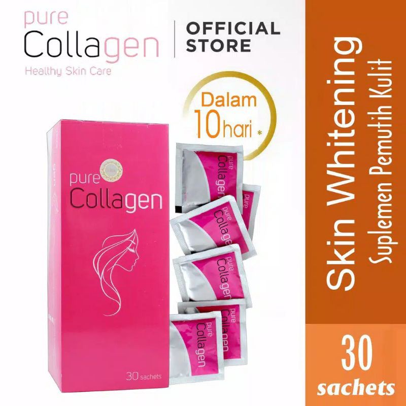PURE COLLAGEN ORIGINAL ECER PER 1 SACHET BISA BELI 1 BOX ISI 30 SACHET | HERMIONE COLLAGEN DRINK ECE