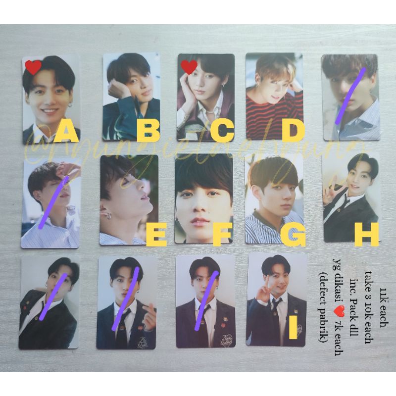 BTS JUNGKOOK D'ICON 101 SATUAN READY KAMAR [ PC JUNGKOOK DICON 101 READY INA ]
