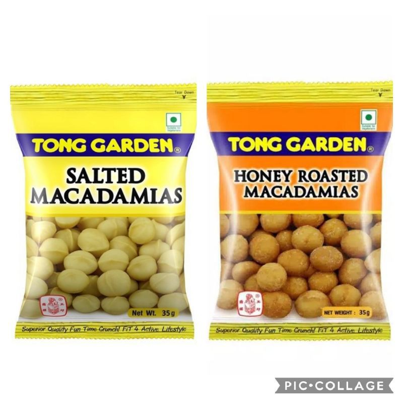 

Tong Garden Salted / Roasted Honey Macadamias - Kacang Macadamia Rasa Asin / Madu Vegetarian