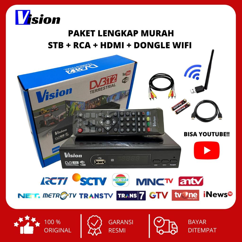 STB TV DIGITAL Digital Set Top Box HD / STB Paragon / Vision Siaran DVB T2 Receiver berkualitas andr