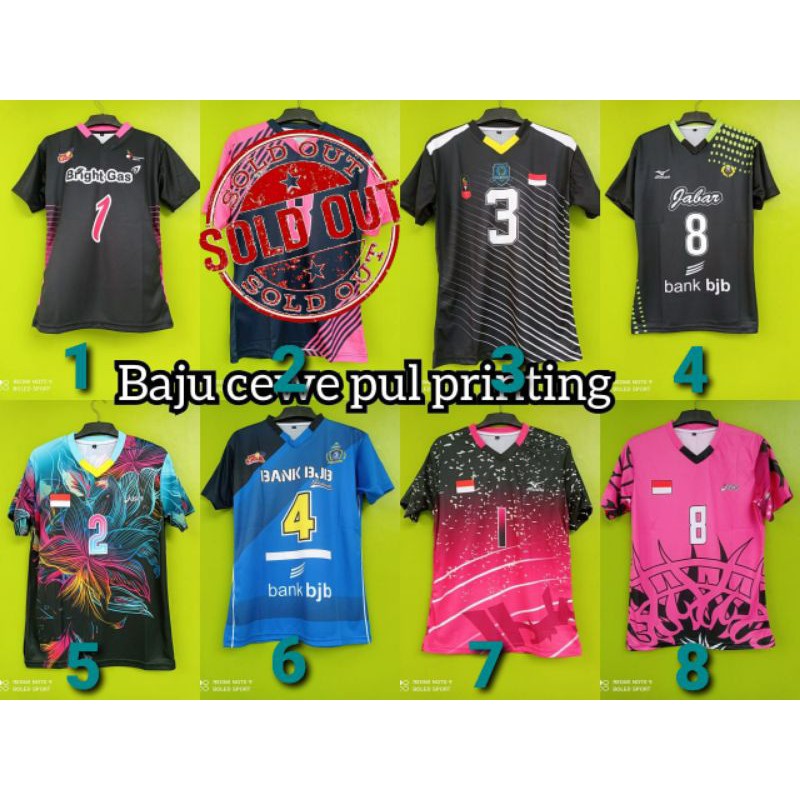 KAOS JERSEY VOLLY FULL PRINTING KHUSUS CEWEK