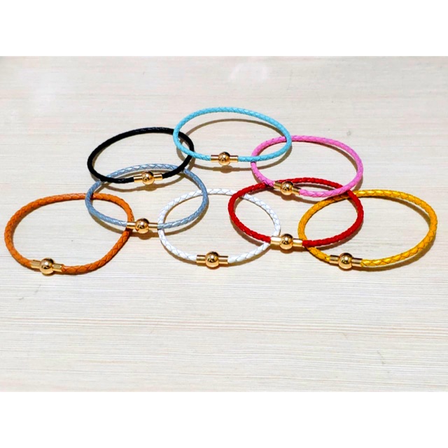 Gelang tangan wanita untuk charm gelang kulit latek gelang kuncian magnet