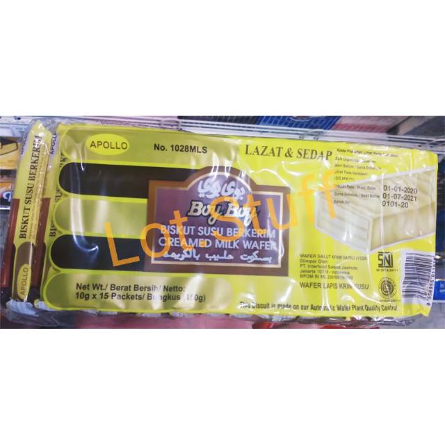 

Apollo Boy Boy Wafer Biskuit Rasa Susu 150gr