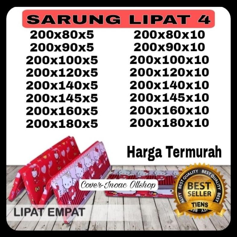 Sarung Kasur Lipat 4/Sarung Kasur Lipat 4 Inoac Resleting Tbl 5,10Cm/Sprei Resleting ,. ,.