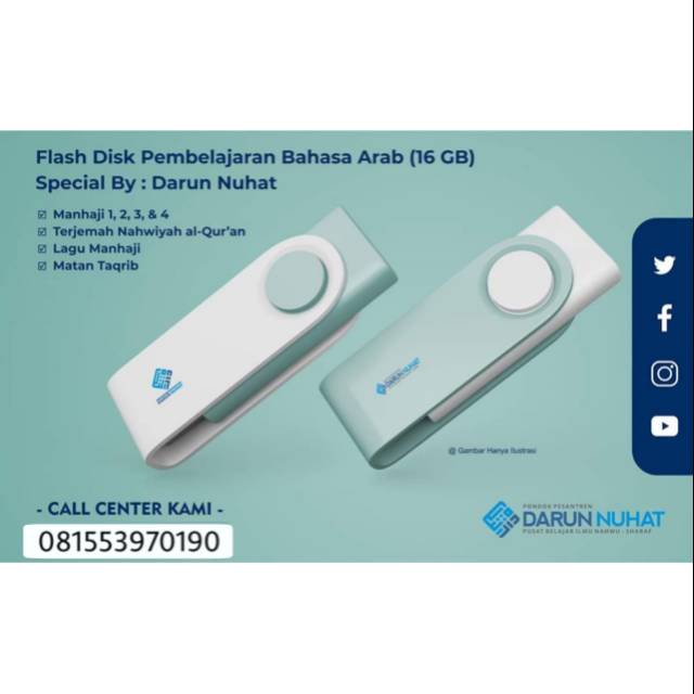 FLASHDISK PEMBELAJARAN NAHWU SHOROF DAN KITAB GUNDUL METODE MANHAJI