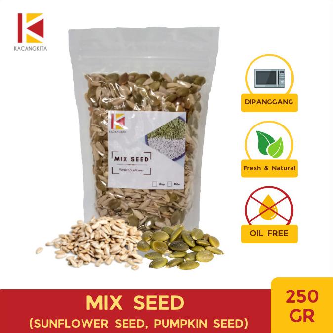 

PROMO TERMURAH MIX SEED Roasted 250gr - Sunflower Seed Pumpkin Seed AP154