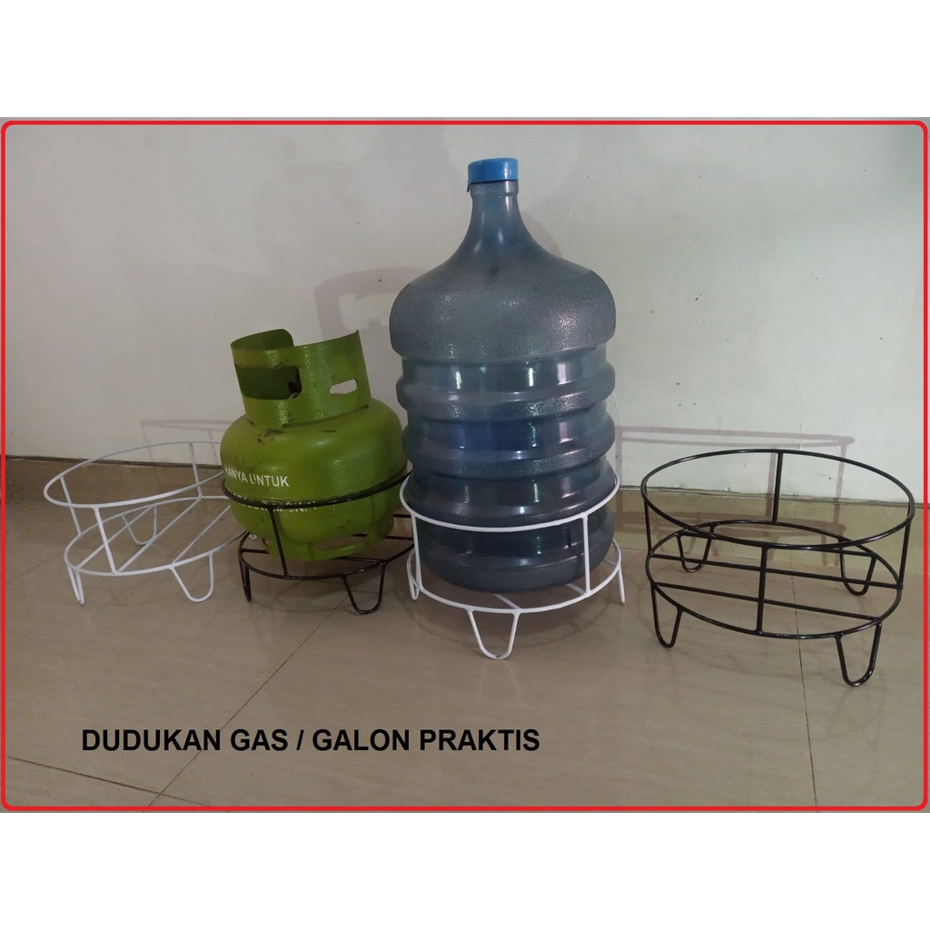 Dudukan gas elpigi 3kg dan dudukan galon