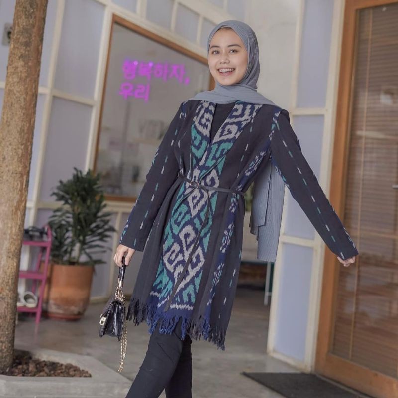 outer tenun terkini | kardigan wanita terkini