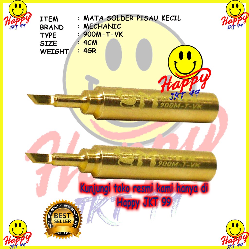 [ HAPPY JKT 99 ] MATA SOLDER TEMBAGA PISAU KECIL MECHANIC 900M-T-VK ORIGINAL