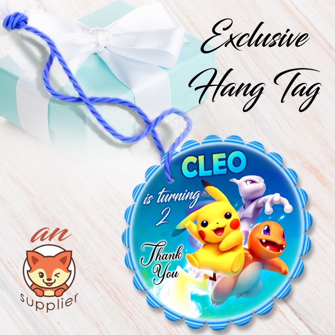 POKEMON 2-1 HANG TAG THANK YOU CARD ULTAH / ULANG TAHUN
