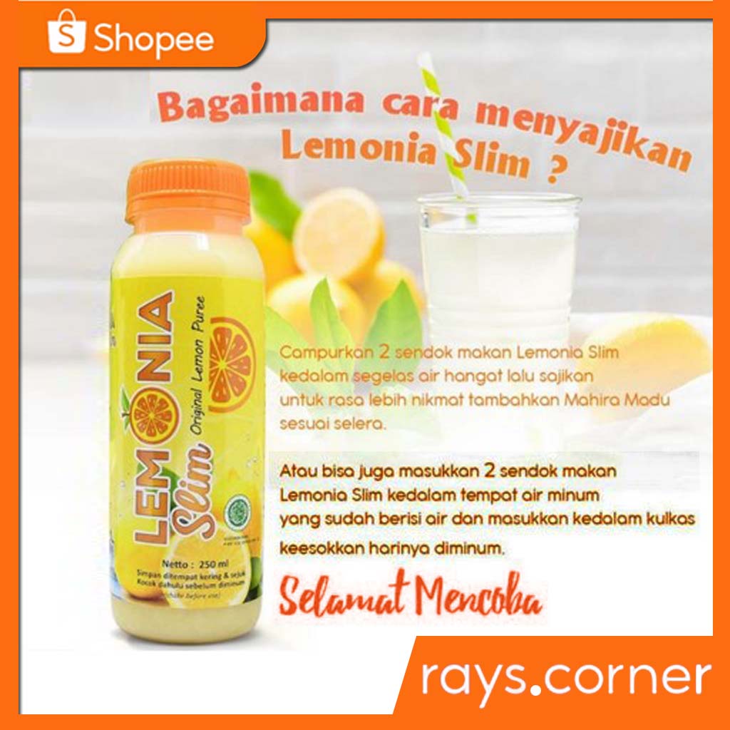 LEMONIA SLIM Minuman Original  Pure Lemon 100% Vitamin  C - Berat isi : 250ml