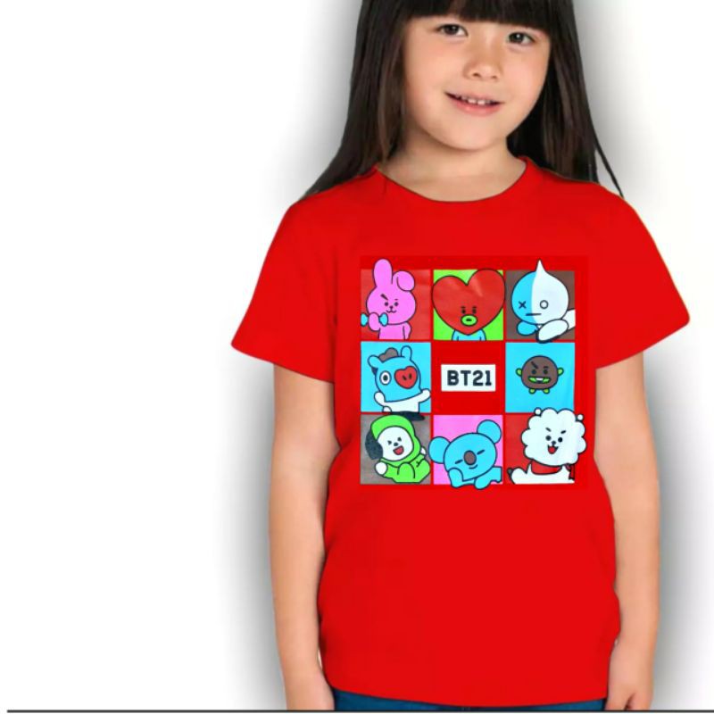 kaos terbaru anak anak motif bt21