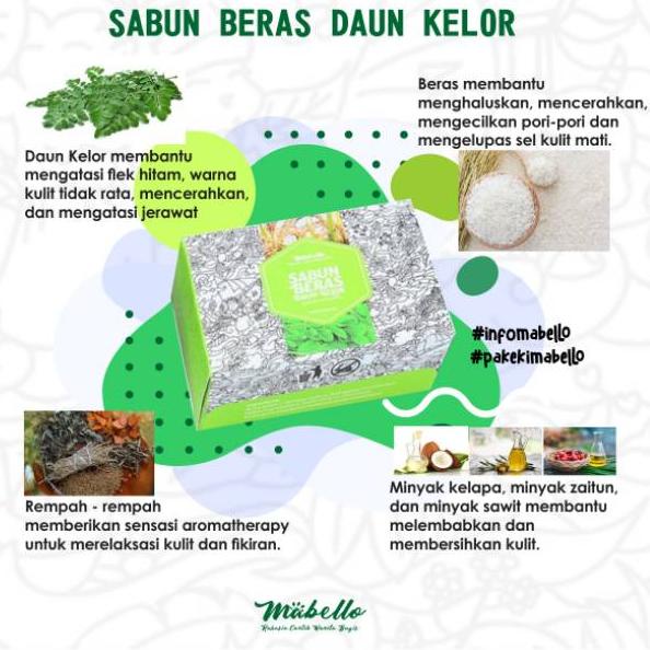 MABELLO sabun beras hitam (best seller)/ Handmade Soap/BPOM dan halal/sabun bedda lotong 659SGI