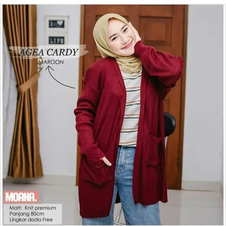 1 KG MUAT 5 PCS | AGEA CARDY / LONG SHAKER CARDIGAN RAJUT BESAR