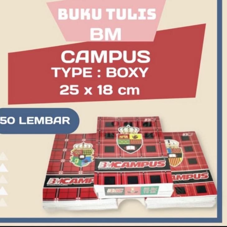 

Best Seller.. Buku tulis Bmc campus isi 50 lembar ( 10 buku )