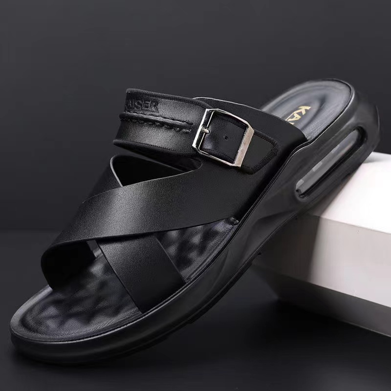 Sandal Sepatu Pria Casual Original Import Sandal Fashion Hangout Kulit Asli High Quality Bagus Casual