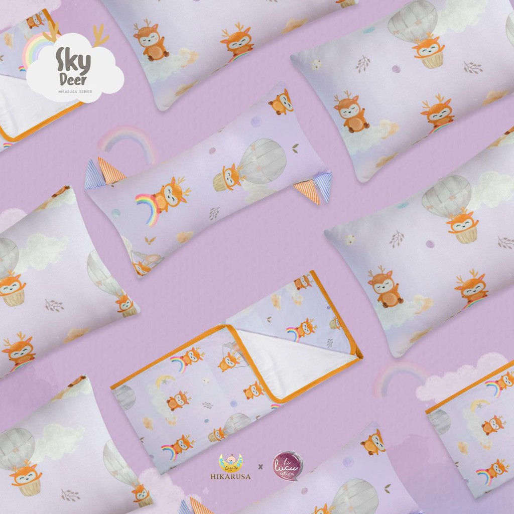 Hikarusa HIKARU SELIMUT Bayi Anak Baby Blanket BAMBOO TENCEL Deer Mushroom Family Snow Sky Deer