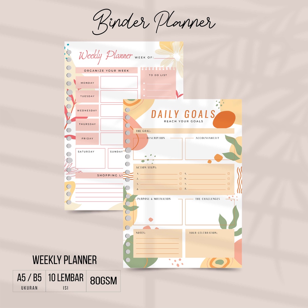 

Artomaringi Isi Binder Loose Leaf A5 & B5 Weekly Planner LL03A