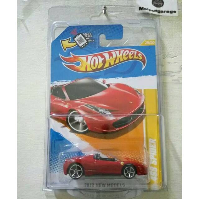 Hotwheels ferrari 458 spider red akta