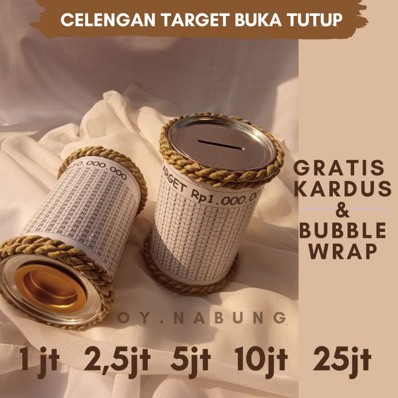 Celengan Target / Celengan Target Buka Tutup / Nabung / Tabungan