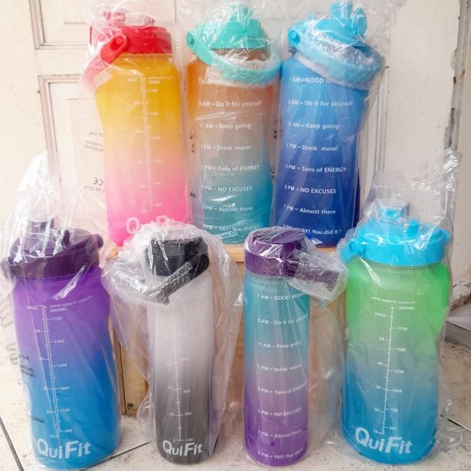 QUIFIT READY TERMURAH botol air minum 2 liter SEDOTAN ---Termurah---