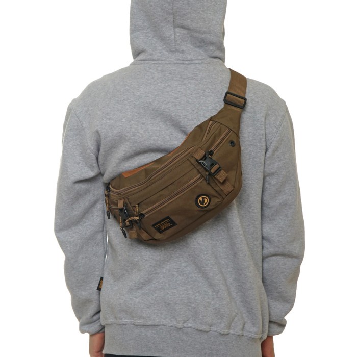 hot Bloods Tas Waist Bag Ziptracts 05 Green Army hanya di shopee