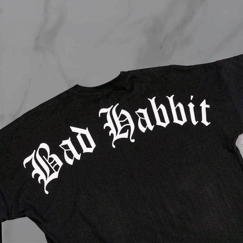 GSC - Baju OVERSIZE BAD HABBITS FONT / Kaos Oversize Terbaru