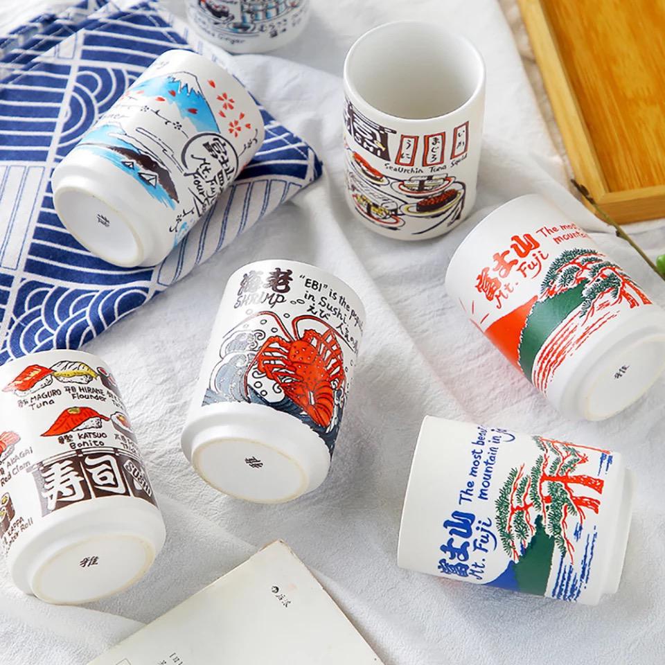 japanese sushi ceramic coffee tea cup 300ml / cangkir gelas kopi teh / sloki sake classic khas jepang / mug keramik latte art cafe resto coffee shop / souvenir gift drinkware