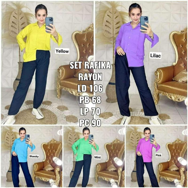 setelan celana RAFIKA rayon